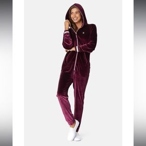 Original Velour Plum OnePiece jumpsuit track suit XXS